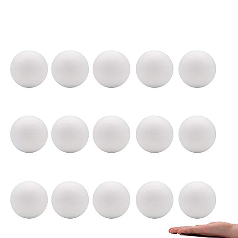 Crafare 15pc 3 Inch Craft Foam Balls Polystyrene Arts Decoration Balls for Holiday Christmas Household School Modeling Science Projects - Image 1